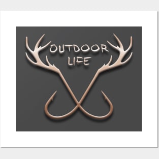 Outdoor Life Antler Hooks Posters and Art